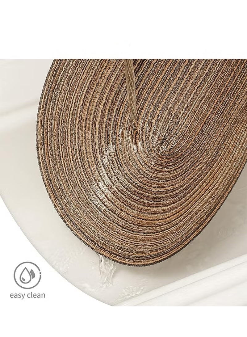 PINKSAMA Oval Braided Placemats 8 Pcs Table Mats for Dining Tables Natural Woven Heat Resistant Place Mats Brown - Image 4